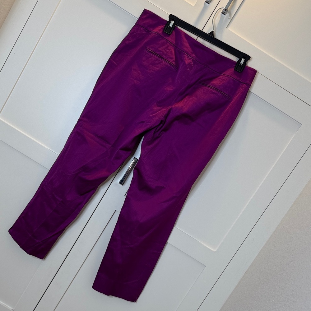 Ann Taylor Vibrant Purple Cropped Pants Size: 12 - Picture 6 of 6